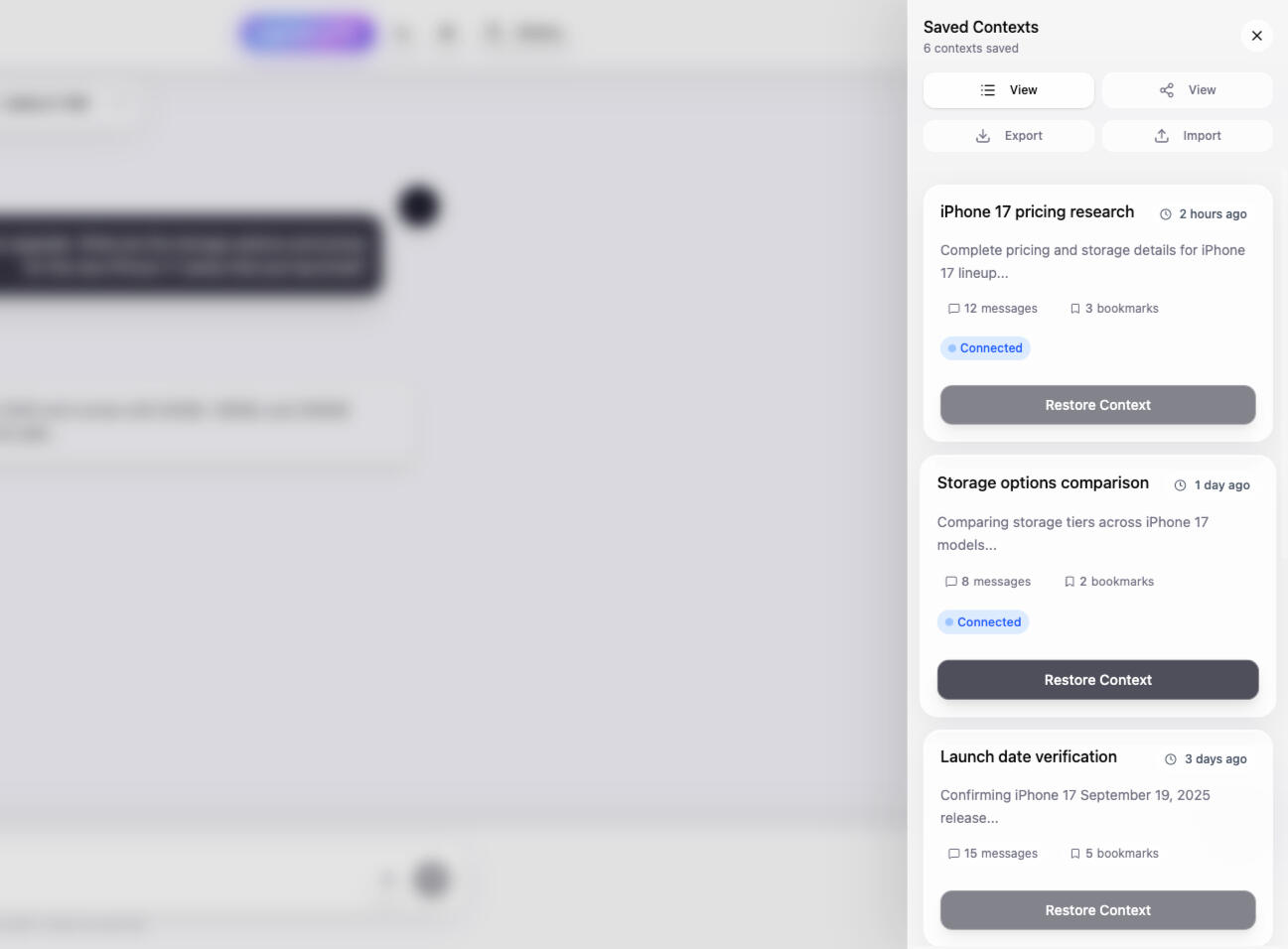 visual context bookmarks for AI